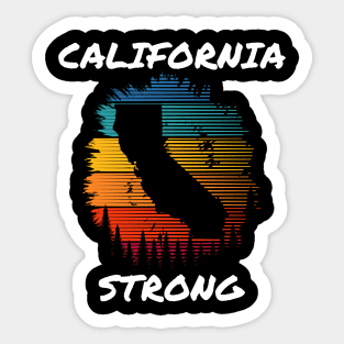 California Strong Color Blast Sticker